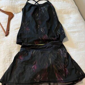 Lululemon Set - Floral Print Tank Top and Skirt (Size XS/2)